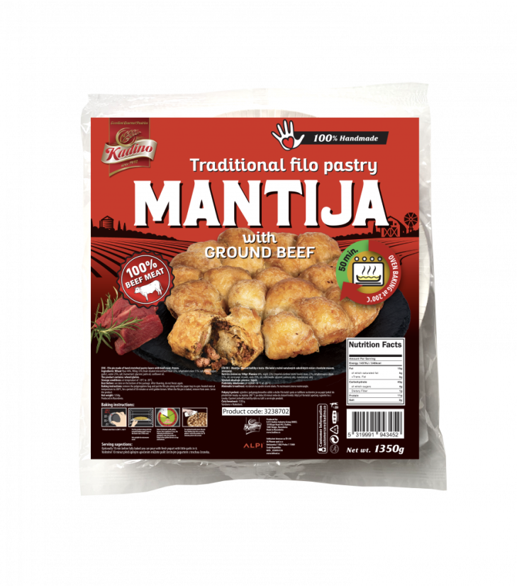 Mantija s hovězím masem - velká (1350 g)