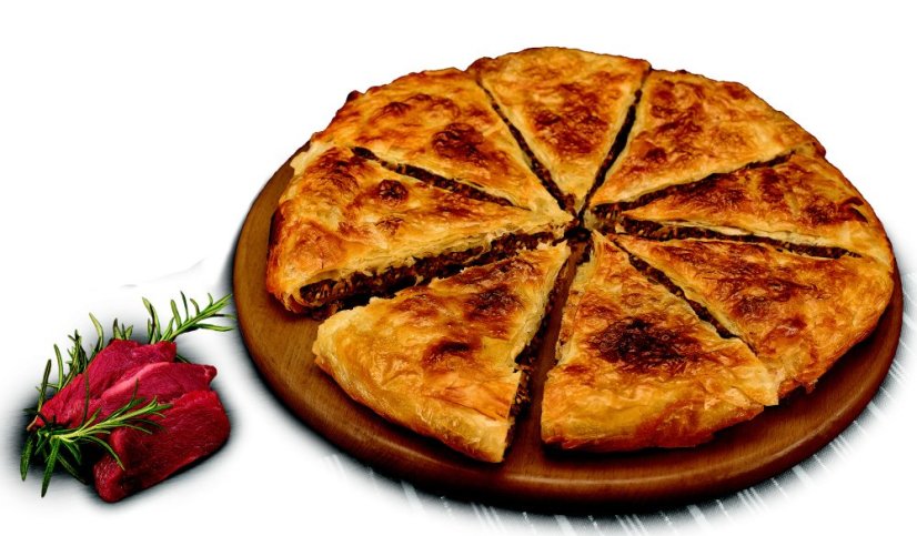 Skládaný burek s hovězím masem - velký (1150 g)