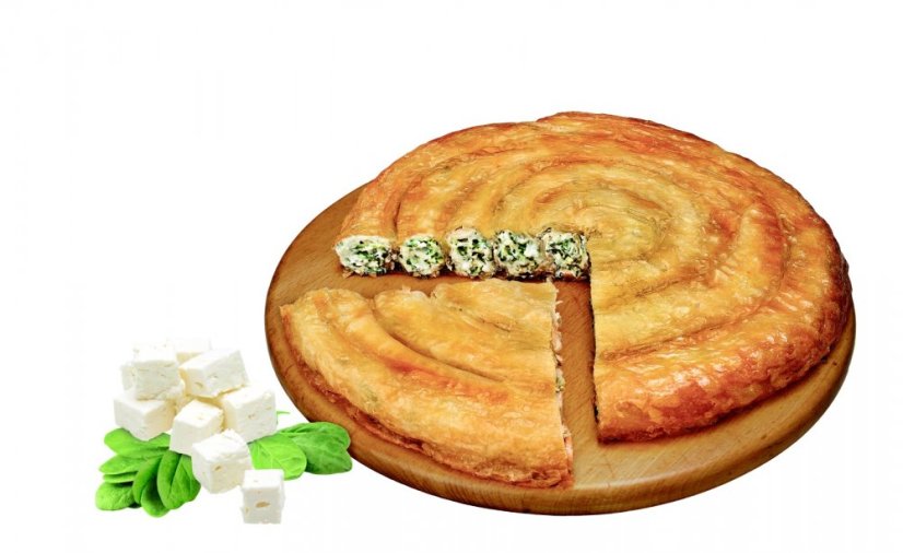 Motaný burek s čerstvým sýrem a špenátem - velký (900 g)